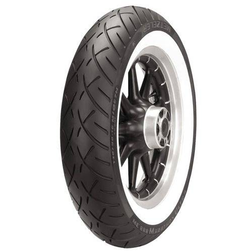 Pneu Dianteiro 130/90-16 ME888 Marathon Ultra WhiteWall TL 67H- Faixa Branca-Metzeler